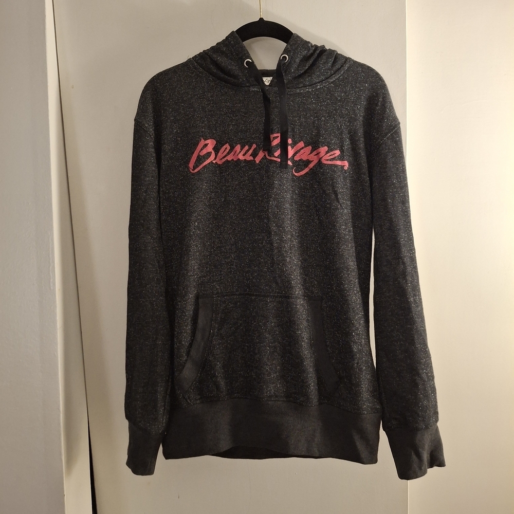 Beau Rivage Black And Pink Women's Sparkley Hoodie